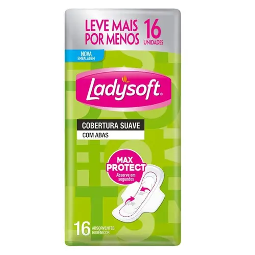 Absorvente Ladysoft Suave com Abas 16 Und