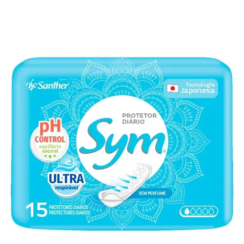 Absorvente Sym Protetor Diário Sem Perfume 15un