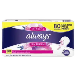 Protetor Diário Always Suave Proteção Segura 80un