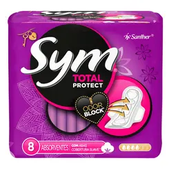 Absorvente Sym Suave com Abas Transparente 8un