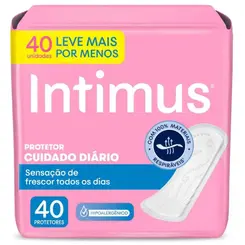 Protetor Diário Intimus Cuidado Diário sem Perfume 40un