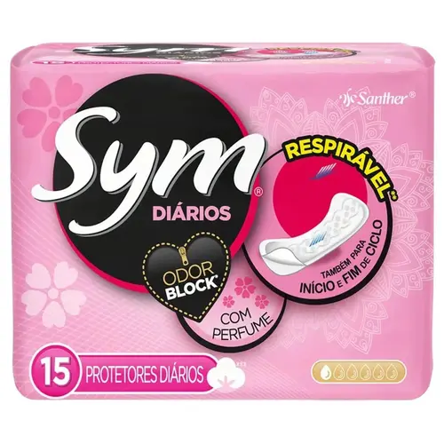 Absorvente Sym Protetor Diário sem Aba C/ Perfume C/15