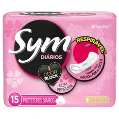 Absorvente Sym Protetor Diário sem Aba C/ Perfume C/15
