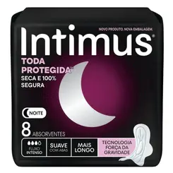 Absorvente Intimus Noturno Suave C/Abas Longo 8 Unidades