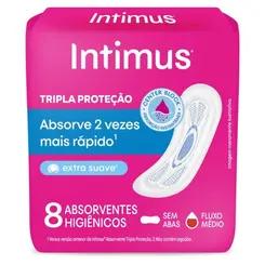 Absorvente Intimus Cobertura Suave S/Abas 8 unidades