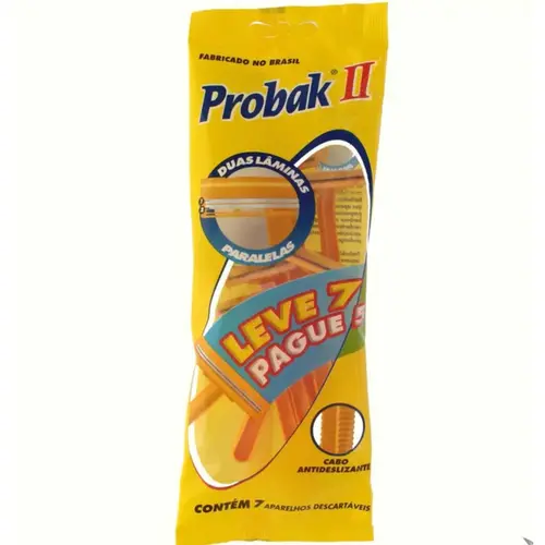 Probak II Barbeador Descartável com 7 unidades