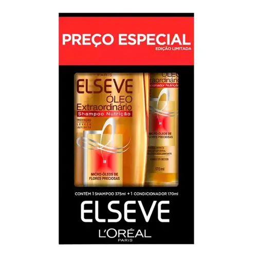 Kit Elseve Óleo Extraordinário Shampoo 375ml + Cond 170ml