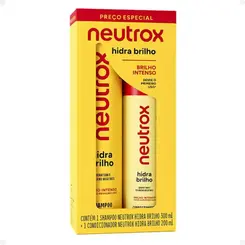 Kit Shampoo 300ml Condicionador 200ml Neutrox Hidra Brilho