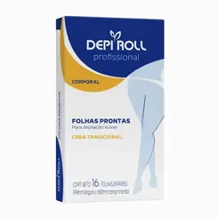 Folhas para Depilação Corporal Depi Roll Profissional 8 Pares