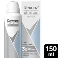 Desodorante Rexona Clinical  S/Perfume Aerosol 96h 150ml