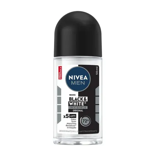 Desodorante Nivea Men Black & White Invisible Roll-On 50ml