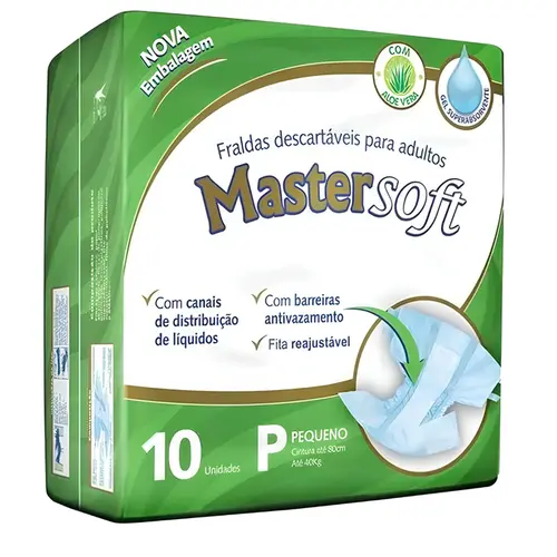 ?? Fralda Geriátrica Mastersoft P Alta Absorção 10 Unidades