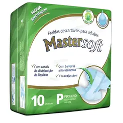 ?? Fralda Geriátrica Mastersoft P Alta Absorção 10 Unidades