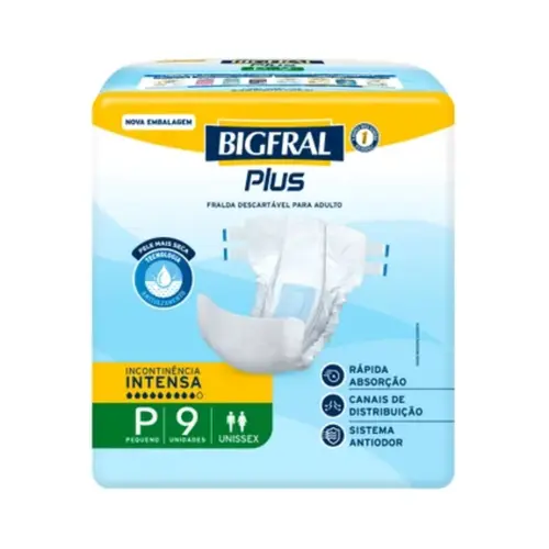Fralda Bigfral Regular Plus P 9un