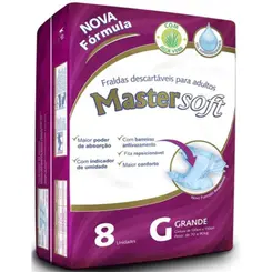 Fralda Adulto Mastersoft Tamanho G 8 Un