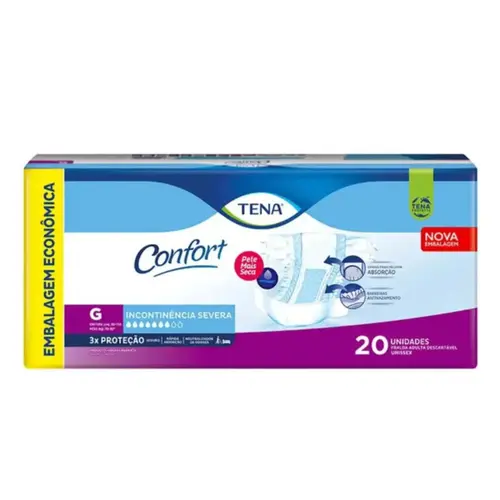 Fralda Adulto Tena Confort G Mega 20 Un