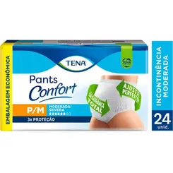 Roupa Íntima Descartável Tena Pants Confort P e M 24 unidades
