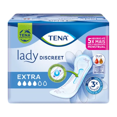 Absorvente Tena Lady Discreet Extra Incontinência 8un