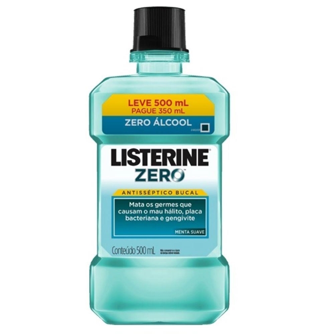 ANTISSEPTICO BOCAL LISTERINE ZERO 500ML Antisséptico Bucal Listerine