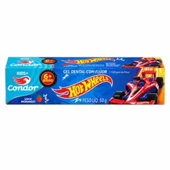 Pasta de Dente Condor Infantil Hot Wheels Morango 50g