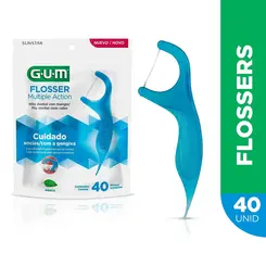 Fio Dental Flossers Gum Multipla Ação com 40 Unidades