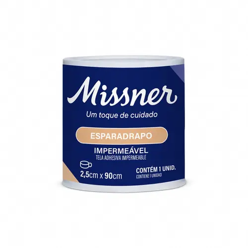Esparadrapo Impermeável Bege Missner 2,5cm x 90cm