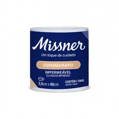 Esparadrapo Impermeável Bege Missner 2,5cm x 90cm