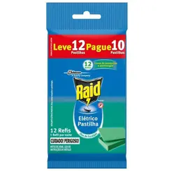 Refil Repelente Raid Elétrico 12 Pastilhas