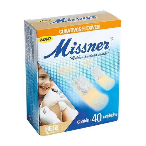 Curativos Missner Flexíveis Bege 40 Unidades