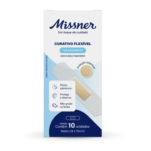 Curativo Transparente Flexível Missner 10un