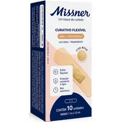 Curativo Flexível Missner Bege 10 unidades