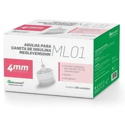 Agulha Caneta Insulina 4mm MedLevensohn 32G