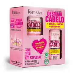 Kit Forever Liss Desmaia Cabelo Shampoo 300ml + Máscara 200g