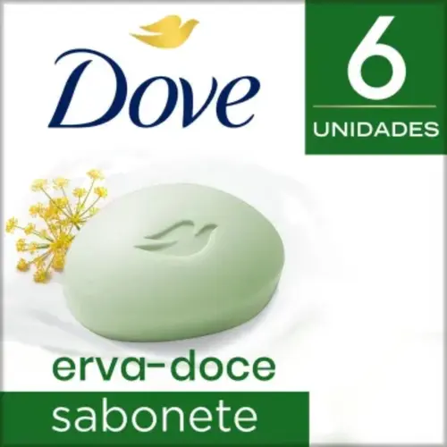 Sabonete em Barra Dove Erva-Doce e Camomila 6 Unidades 90g