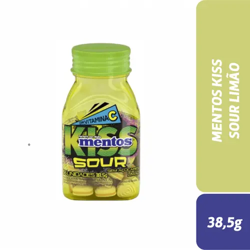 Pastilha Mentos Kiss Sour Limão 38,5g