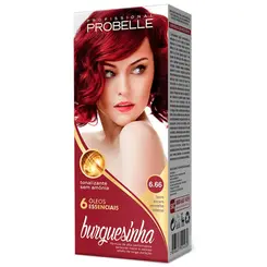 Tinta Probelle Burguesinha Cor 6.66 Louro Escuro Vermelho 50ml