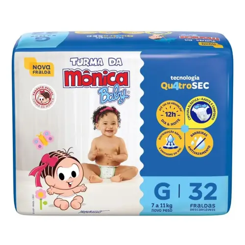 Fralda Turma da Mônica Econômica G 32un