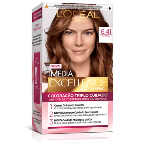 Kit Tintura Imédia Excellence L Oréal Marrom 6.41