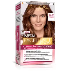 Kit Tintura Imédia Excellence L Oréal Marrom 6.41