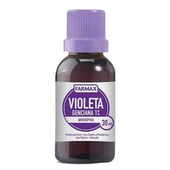 Violeta Genciana 1% Farmax Solução Antisséptica 30ml - Violeta