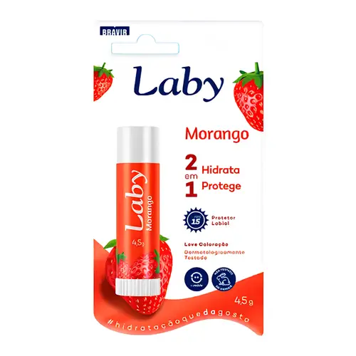 Protetor Solar Labial Laby Morango Fps30 4,5g