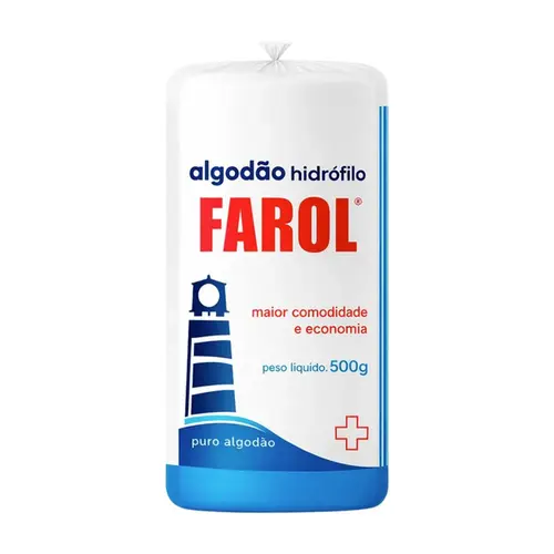 Algodão Hidrófilo em Rolo Farol 500g