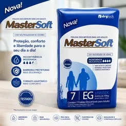 Fralda Geriátrica MasterSoft Tamanho EG 7 Unidades