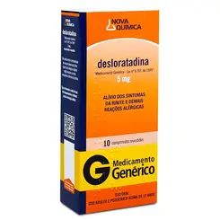 Desloratadina 5mg 10 Comprimidos - Nova Química - Genérico