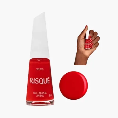 Esmalte Risqué Cremoso Sol Laranja Anima 8ml