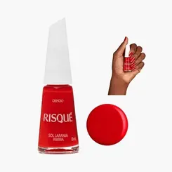 Esmalte Risqué Cremoso Sol Laranja Anima 8ml