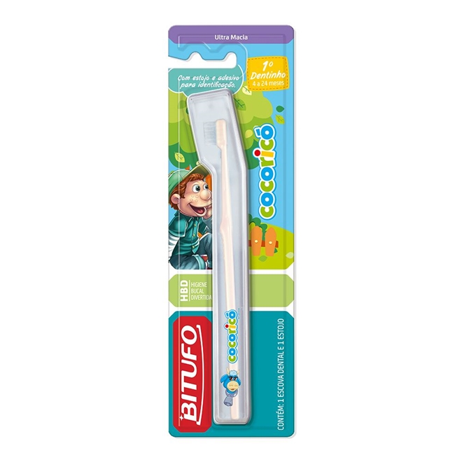 Escova Dental Infantil Bitufo Cocoricó 1º Dentinho 1 Unidade - Escova ...