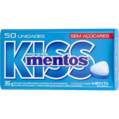 Pastilha Mentos Kiss Mint 35g