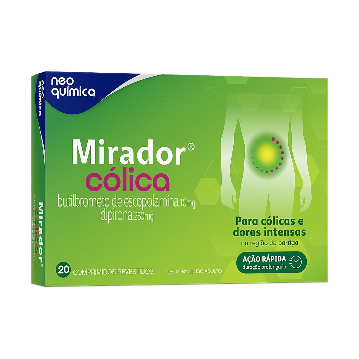 Mirador Cólica 20 Comprimidos - Neo Quimica - Mirador Cólica 20 ...