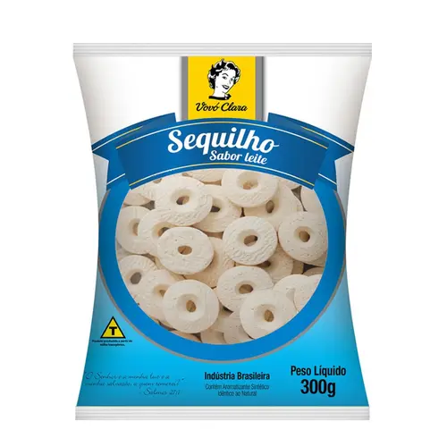 Biscoito Sequilho Vovo Clara Sabor Leite 300g